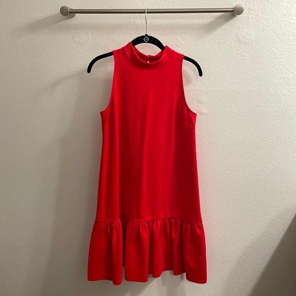 Anthropologie Maeve Alissa Swing Style Red Cocktail Dress